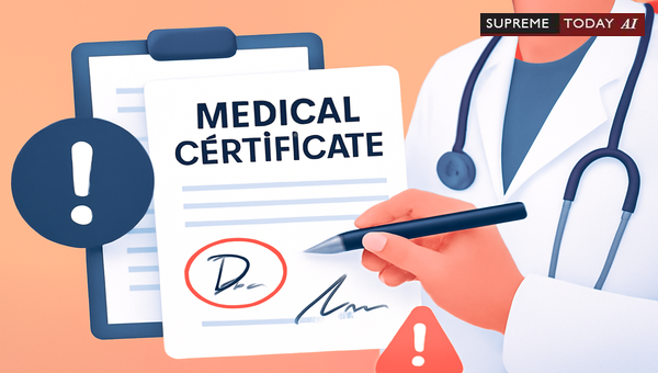 Legal Impacts of Uninitialed Corrections on Medical Certificates and Evidentiary Admissibility