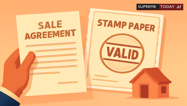 Legality of Unregistered Sale Agreements Executed on Duly Stamped Impressed Stamp Paper