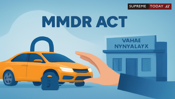Does Vahan Nyayalaya Have Power to Release Vehicles Seized Under MMDR Act Provisions?