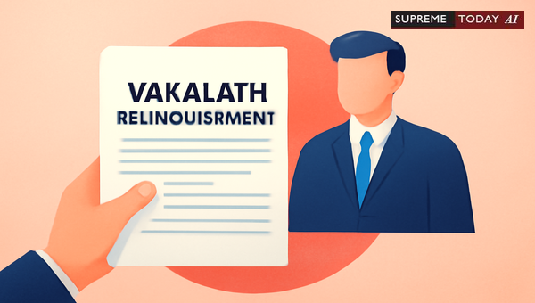 Does Lack of Client Instructions Constitute Formal Relinquishment of Vakalath in Indian Courts?