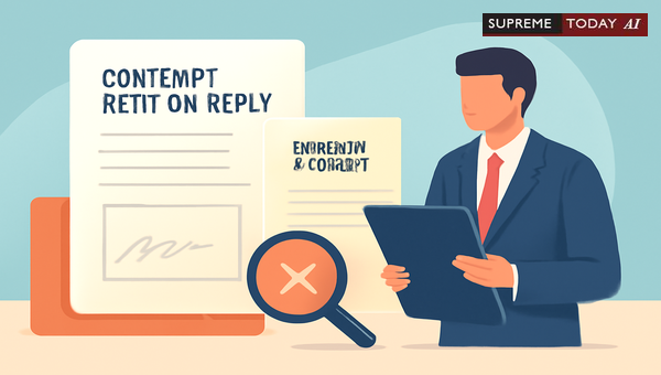 Validity of Contempt Petition Replies Filed Without Party Signatures and Lawyer Verification