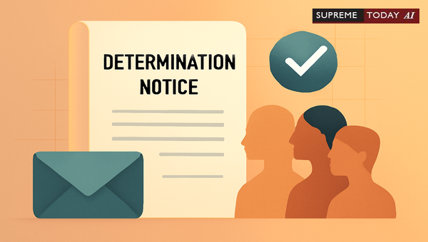 Validity of Determination Notices Served on Only One Plaintiff in Indian Tenancy Disputes