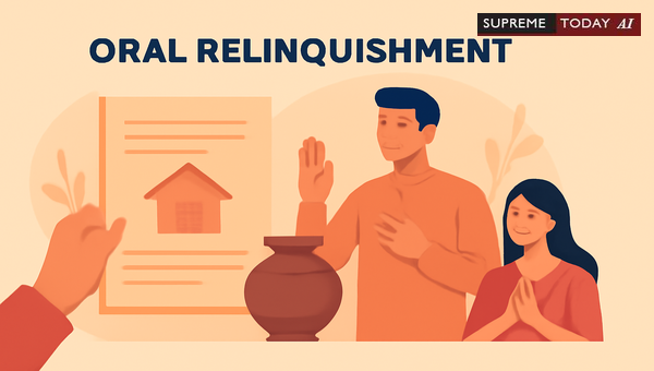 Is Oral Relinquishment of Ancestral and Coparcenary Property Valid Under Hindu Law?