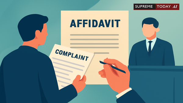 Validity of Judicial Complaints by Postal Submission Without Supporting Affidavits