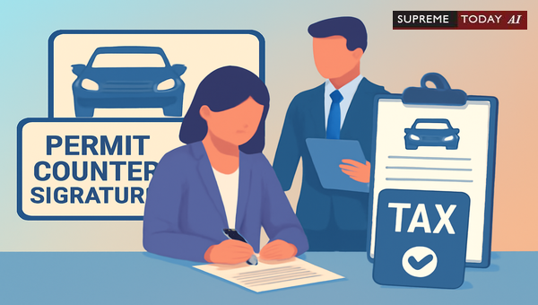Mandated Tax Payment Preconditions for Vehicle Permit Counter-Signature under MV Act