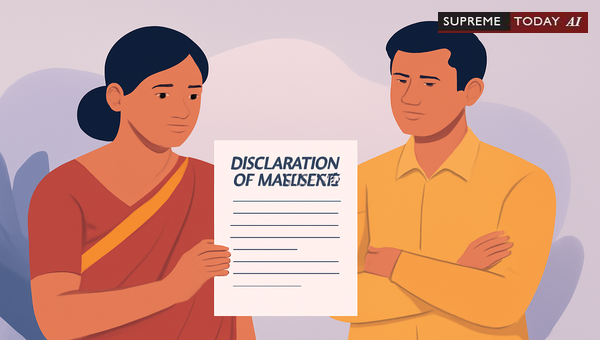 Wife's Independent Right to File Declaration Suit Against Husband Under Indian Law