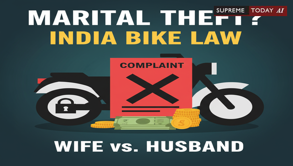 Wife Files Theft Complaint Over Husband's Own Vehicle: Legal Validity and Cruelty Grounds