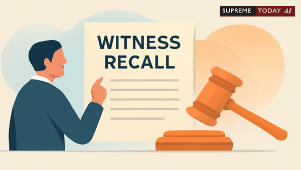 Recalling Witnesses Under Order XVIII Rule 17 CPC: Judicial Criteria and Precedents