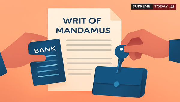 Bank Withholding Original Documents After Loan Settlement: Writ of Mandamus Maintainable