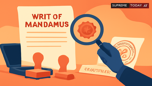 Writ of Mandamus Dismissal When Evidence Is Concocted via Government Seal Counterfeiting