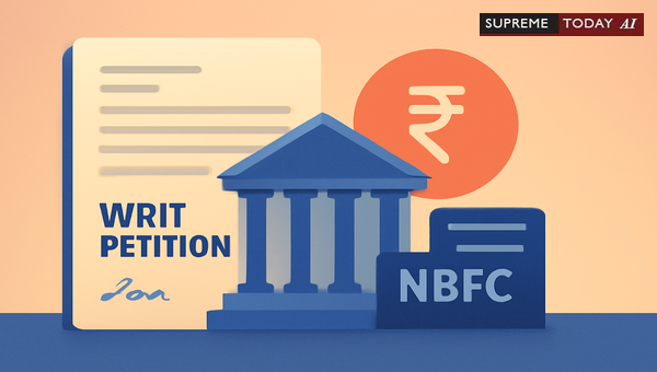 Judicial Limits on Writ Petitions Under Article 226 Against Private Finance Companies