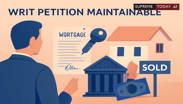 Maintainability of Writ Petitions for Bank Property Conveyance and Mortgage Disputes