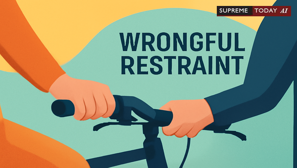 Does Catching a Bike Handle Constitute Wrongful Restraint Under Section 341 IPC?