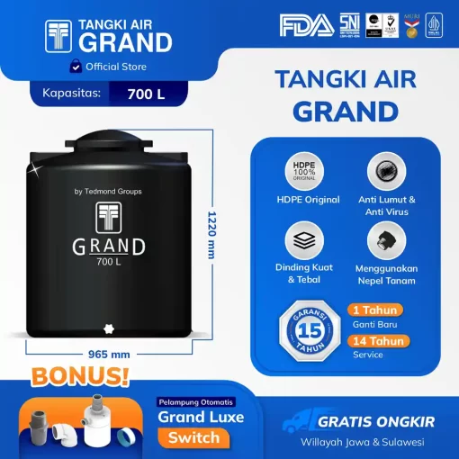 Tangki Toren Tandon Air Grand 700 Liter GTA