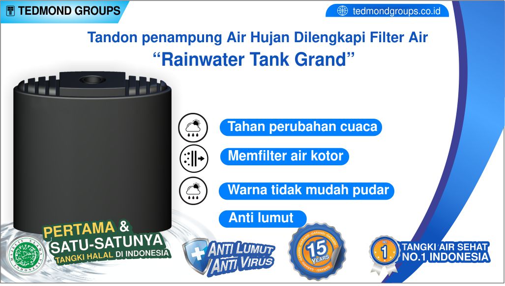 Rainwater Tank Tandon Penampung Air Hujan Plus Filter Air
