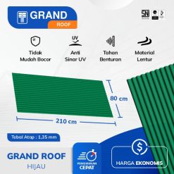 Atap Plastik Grand Hijau 1,35 X 80 X 210