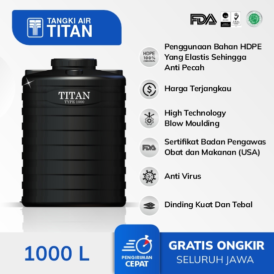 Tangki Air Titan Liter Produsen Tangki Air