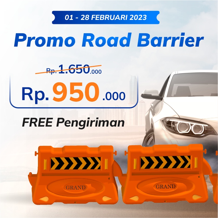 Promo Barrier Pembatas Jalan Plastik Bulan Rajab Free Ongkir Se