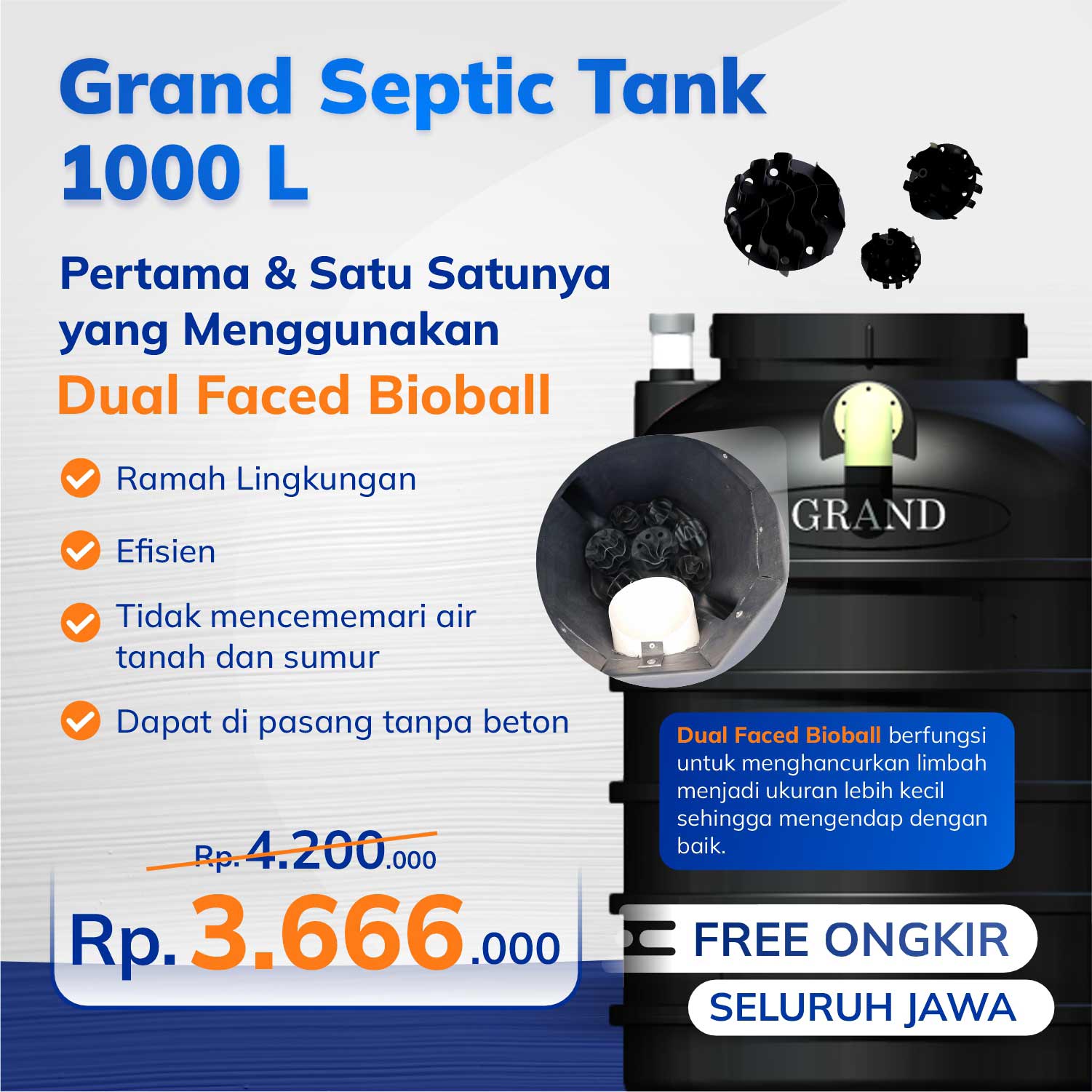 Promo Septic Tank Biotech Tanam Gratis Pengiriman Se Indonesia Produsen Tangki Air