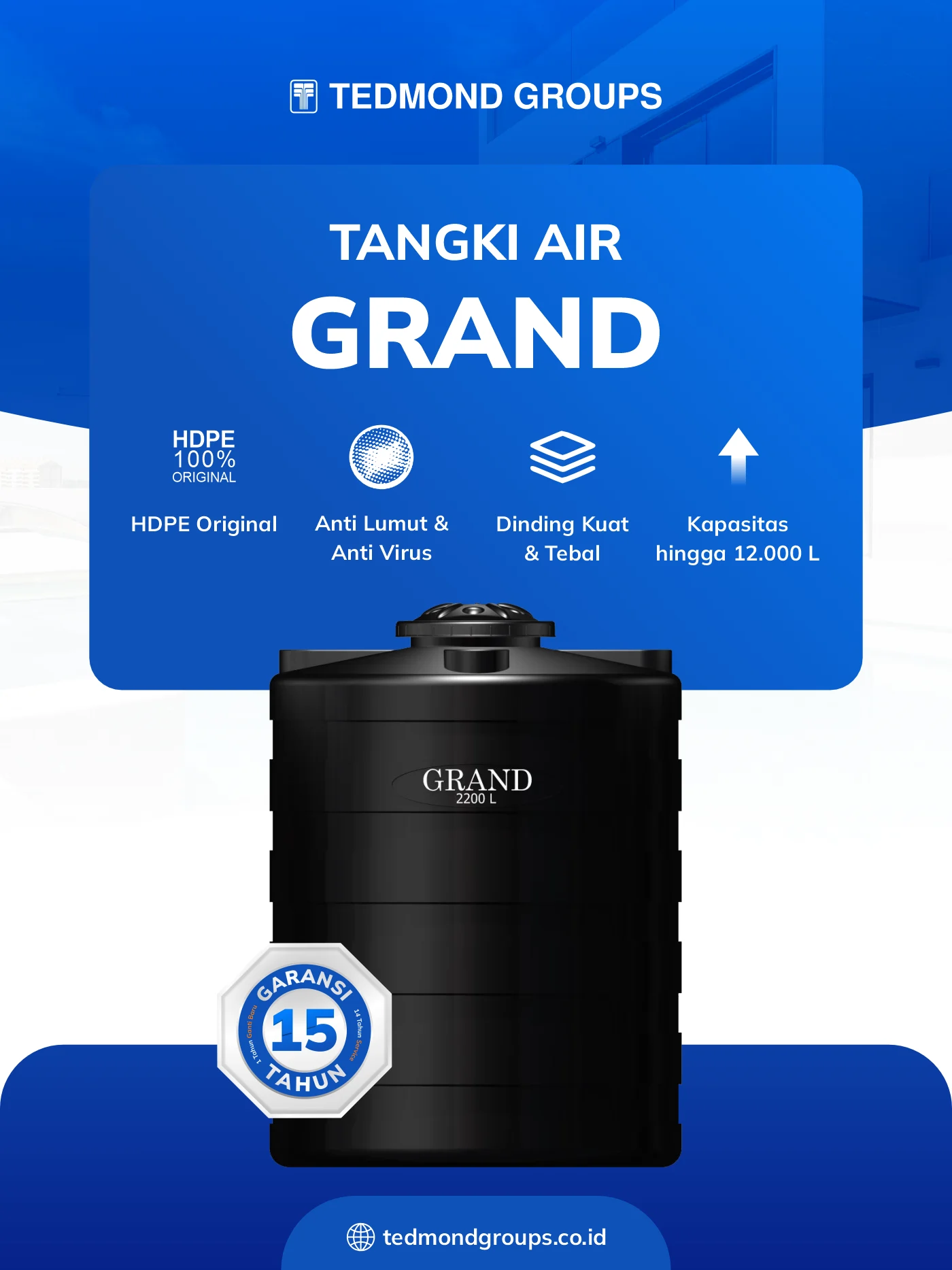 Tangki air yang tahan cuaca ekstrim