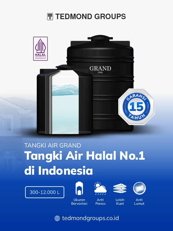 Wadah bahan plastik untuk air bersih