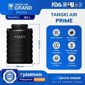 Tangki Toren Tandon Air Prime 350 Liter Hitam