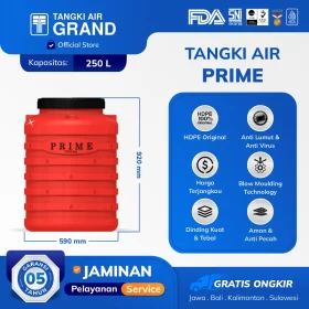 TANGKI TOREN TANDON PRIME ORANGE 250 LITER