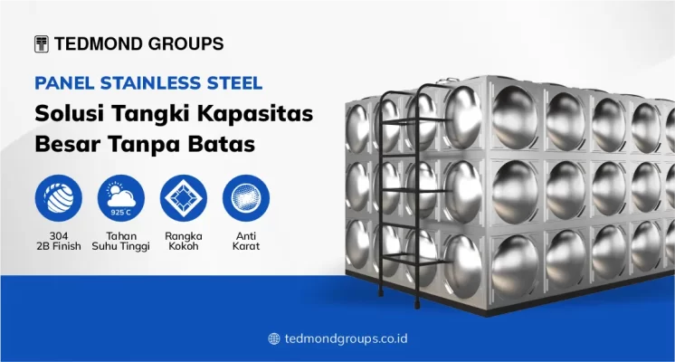 Tandon Air Stainless Steel Panel, Ukuran Super Besar!