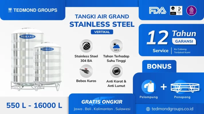 Jual Tandon Air Stainless Semarang, Bisa Pilih Ukurannya!