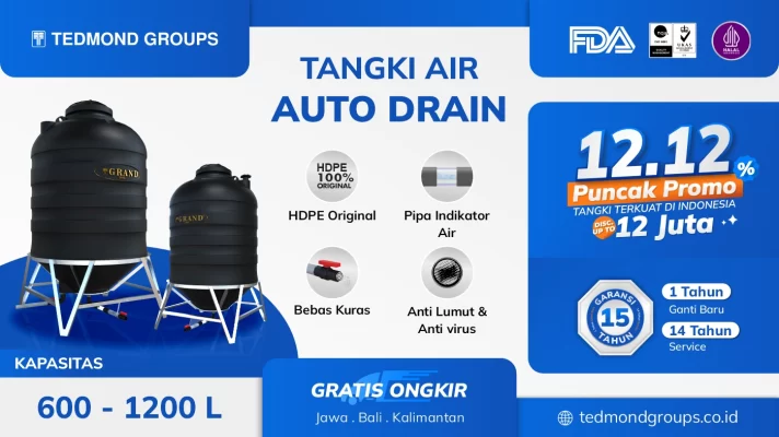 Puncak Promo Tangki Air Auto Drain