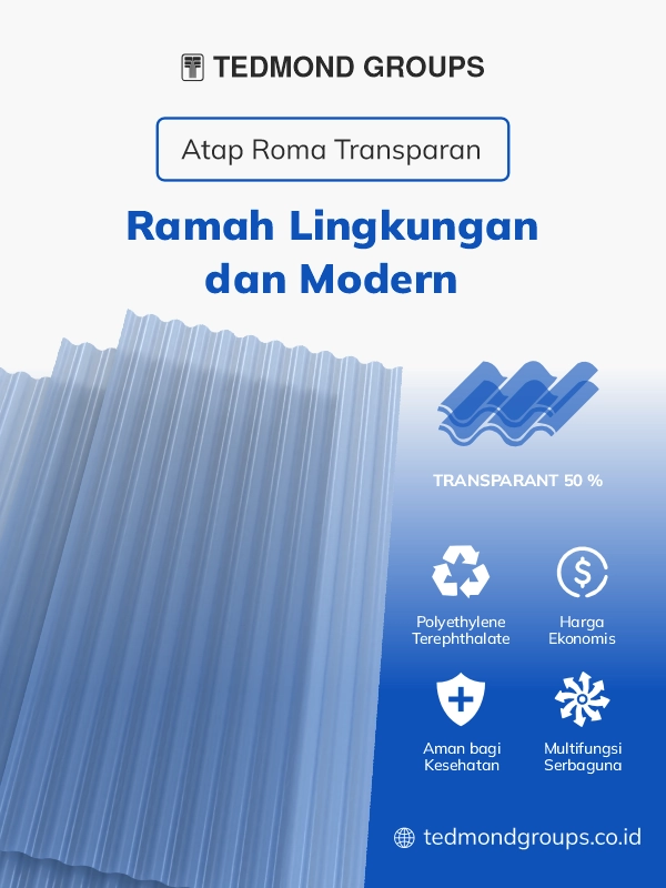 Atap roma transparan, ramah lingkungan dan modern