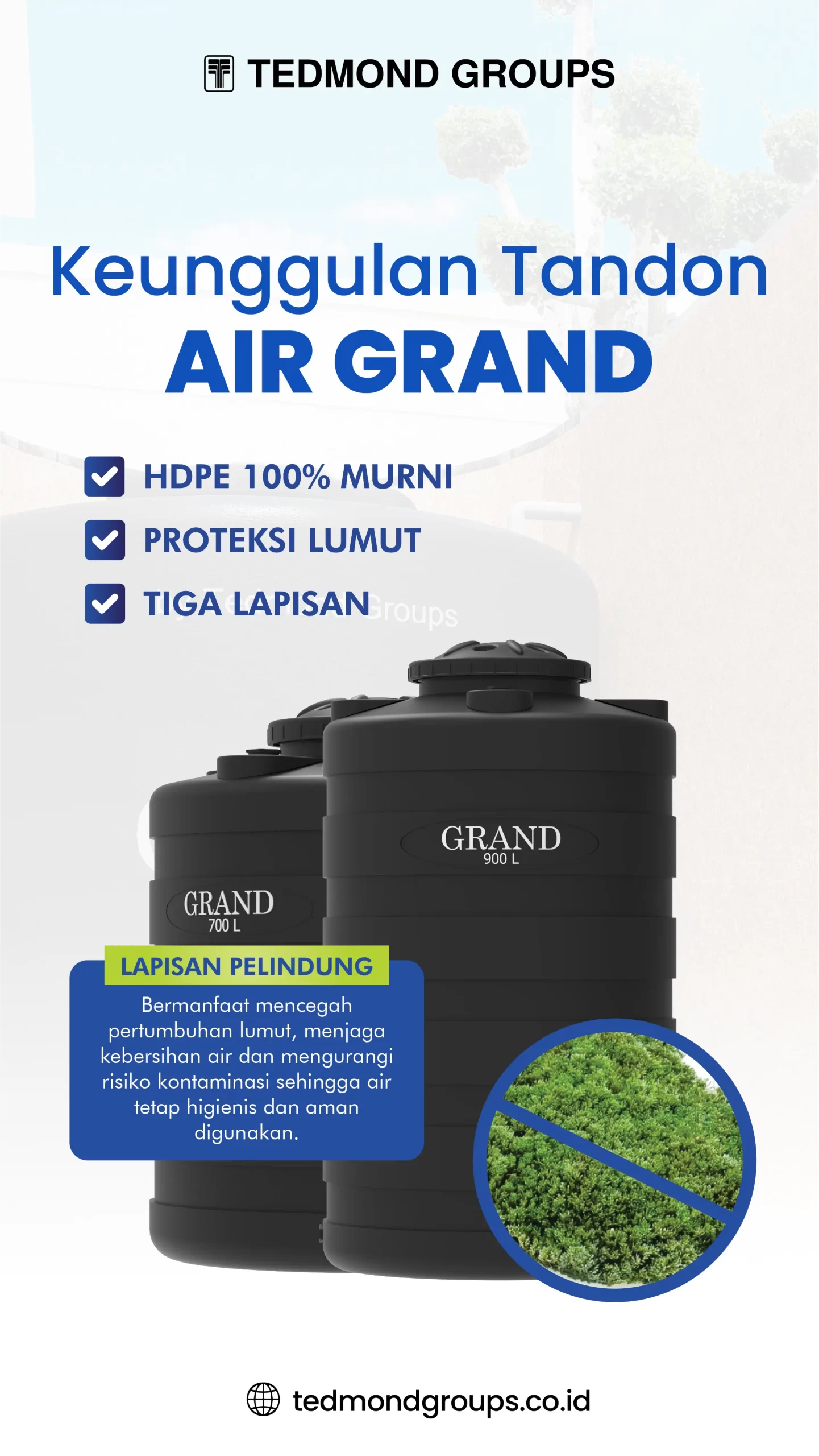 Tandon Air Berkualitas dan Cocok untuk Atap Rumah