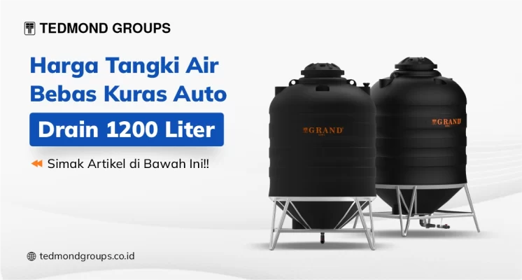 Harga Tangki Air Bebas Kuras Auto Drain 1200 Liter