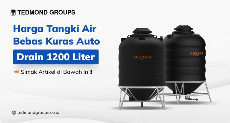 Harga Tangki Air Bebas Kuras Auto Drain 1200 Liter