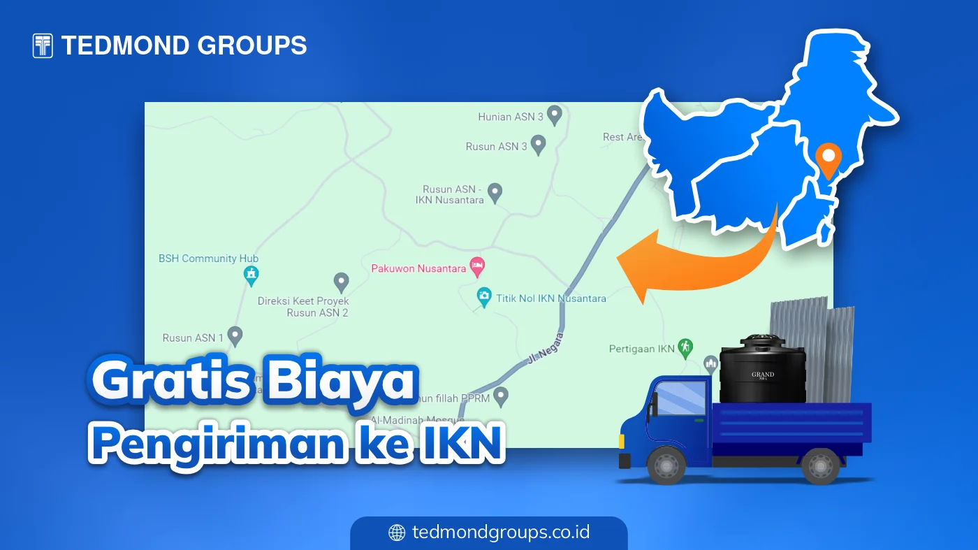 Gratis Biaya Pengiriman Atap Asbes ke IKN