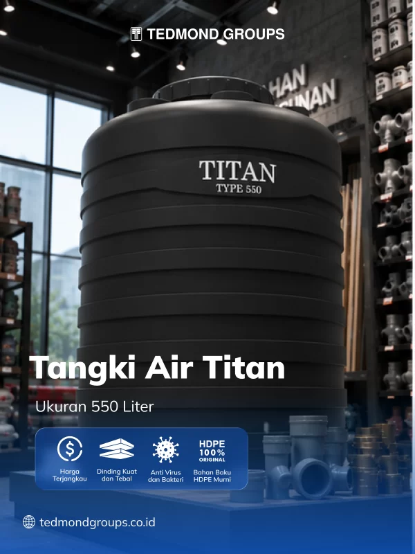 Jual Tangki Air 500 Liter Merk Titan Garansi Ganti Baru