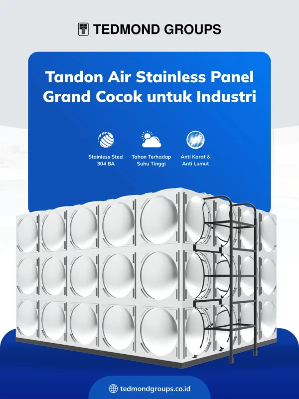 Tandon Air Stainless Panel Grand Cocok untuk Industri