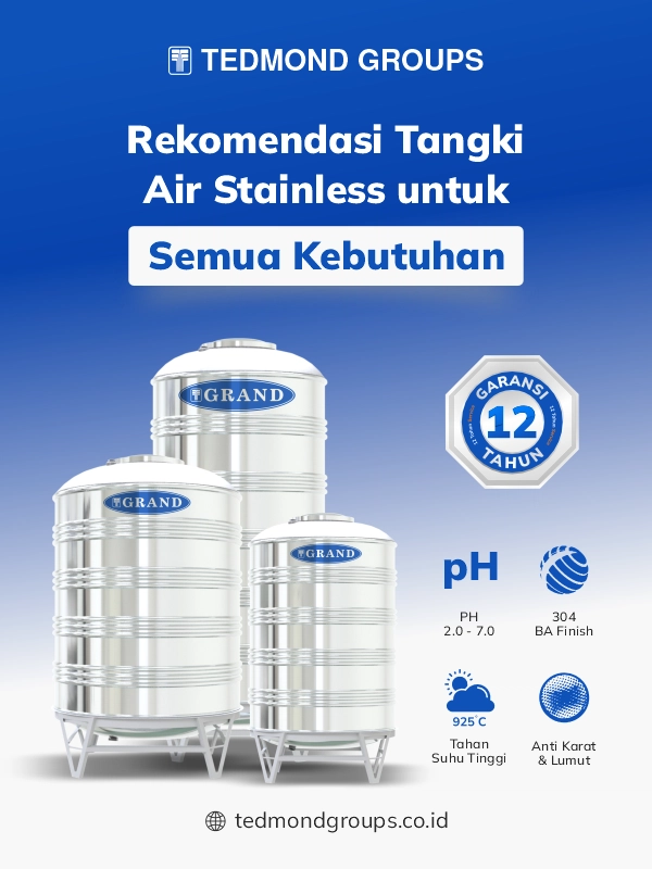 Rekomendasi Tangki Air Stainless Untuk Semua Kebutuhan