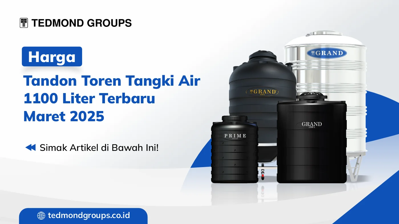 Harga tandon toren tangki air 1100 liter terbaru maret 2025