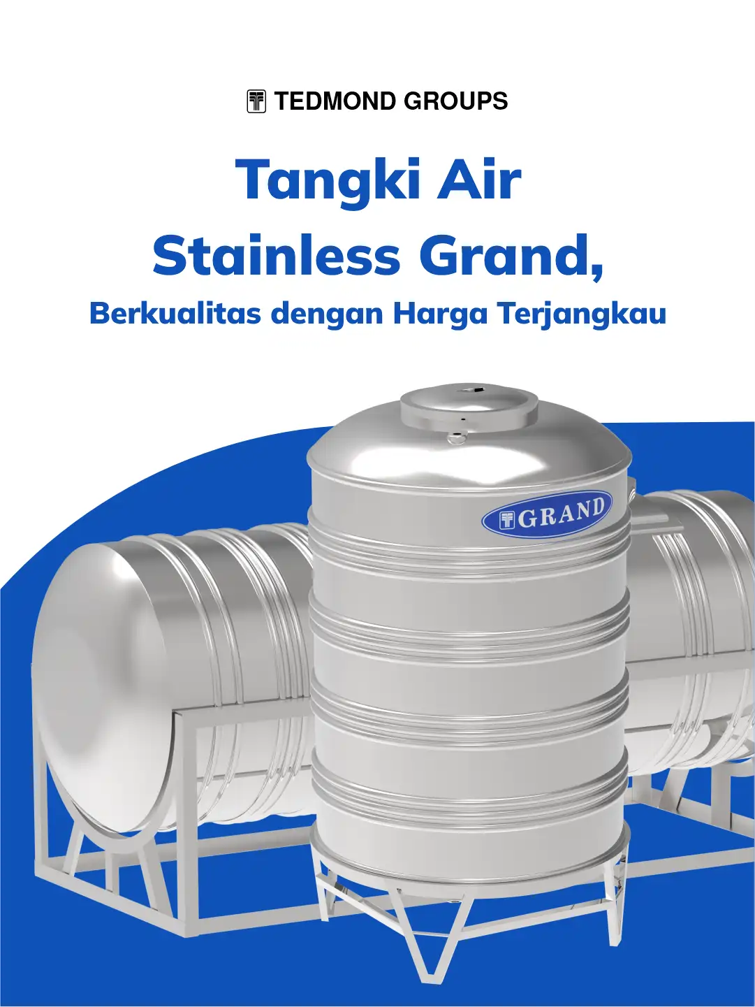 Tangki air stainless grand, berkualitas dengan harga terjangkau
