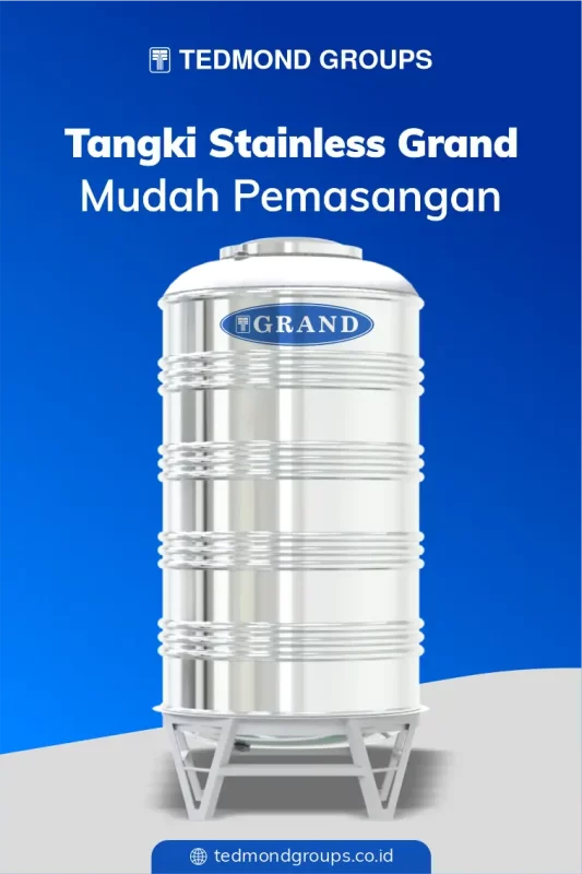 Tangki stainless grand mudah pemasangan dan berbagai ukuran 