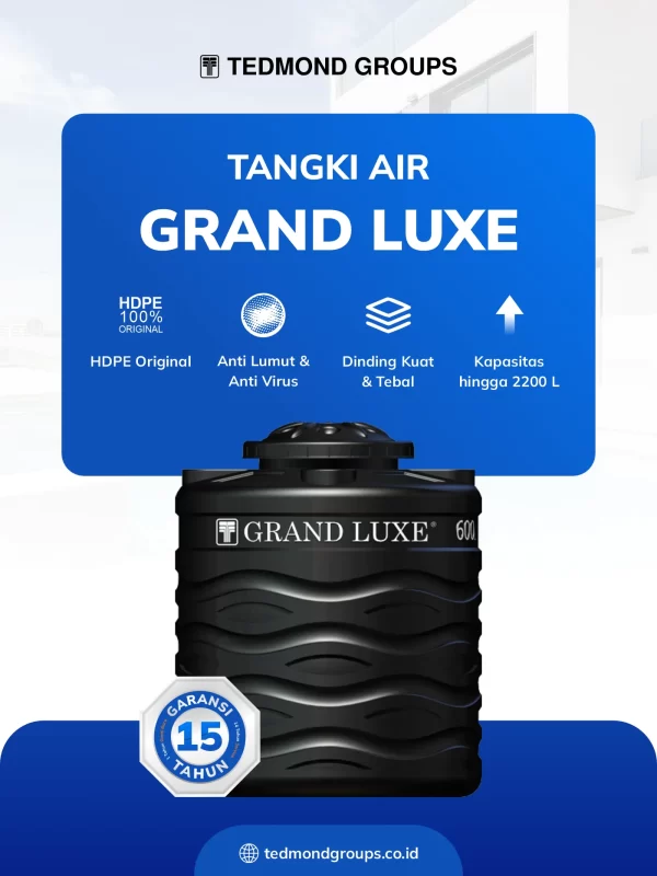Tangki Air Grand Luxe : Pasangan Sempurna untuk Pompa Pendorong Air Otomatis