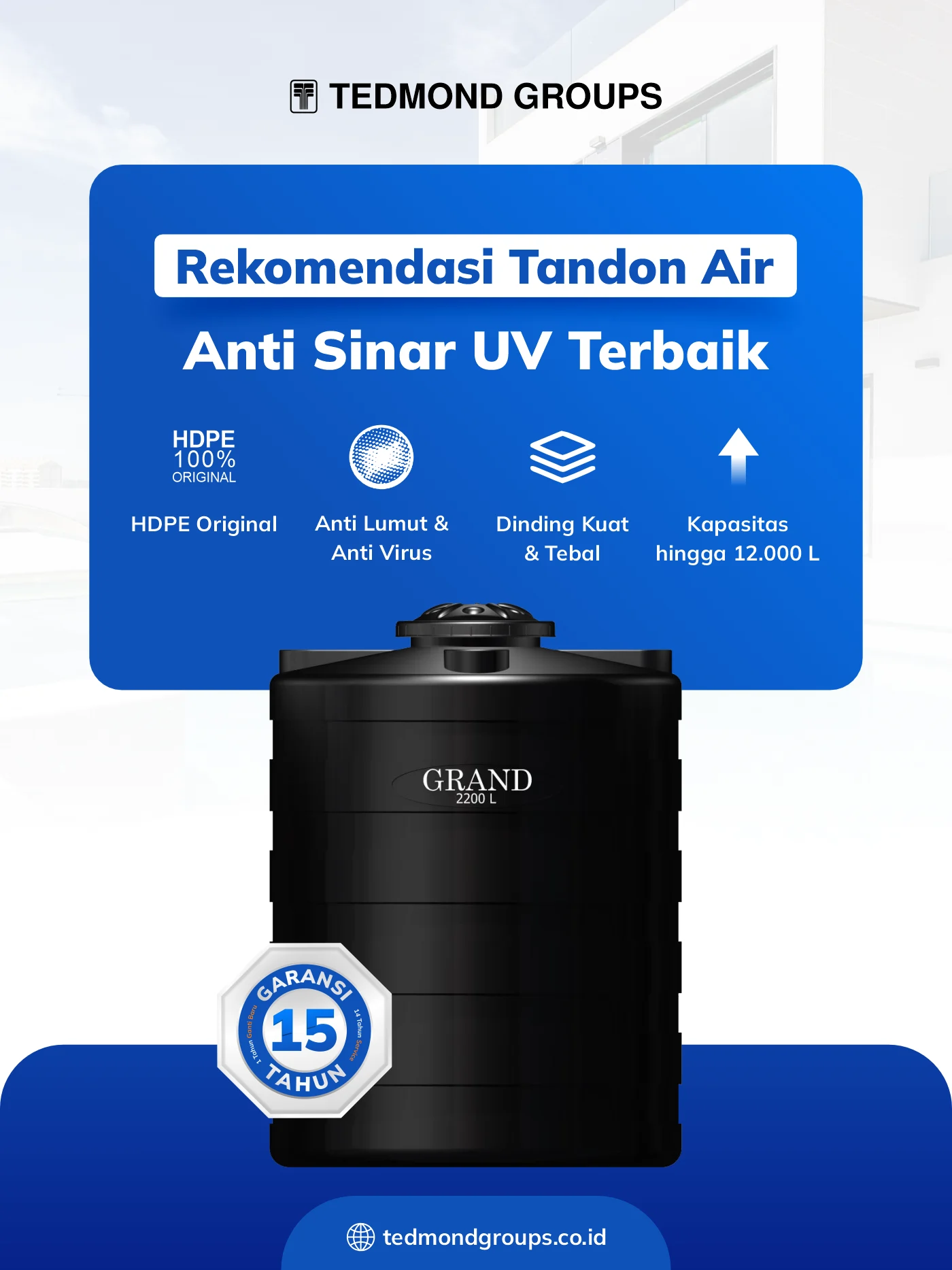 Rekomendasi tandon air anti sinar uv terbaik