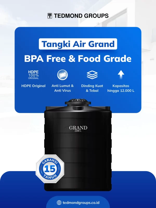 Tandon air grand, bpa free dan food grade
