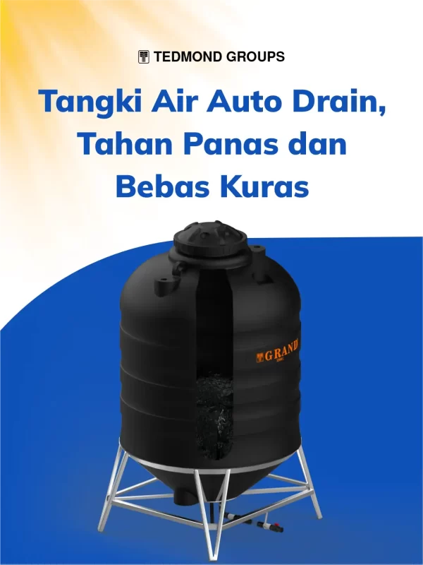 Tangki Air Auto Drain Tahan Panas dan Bebas 