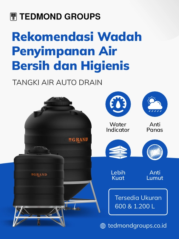Rekomendasi wadah penyimpanan air bersih dan higienis
