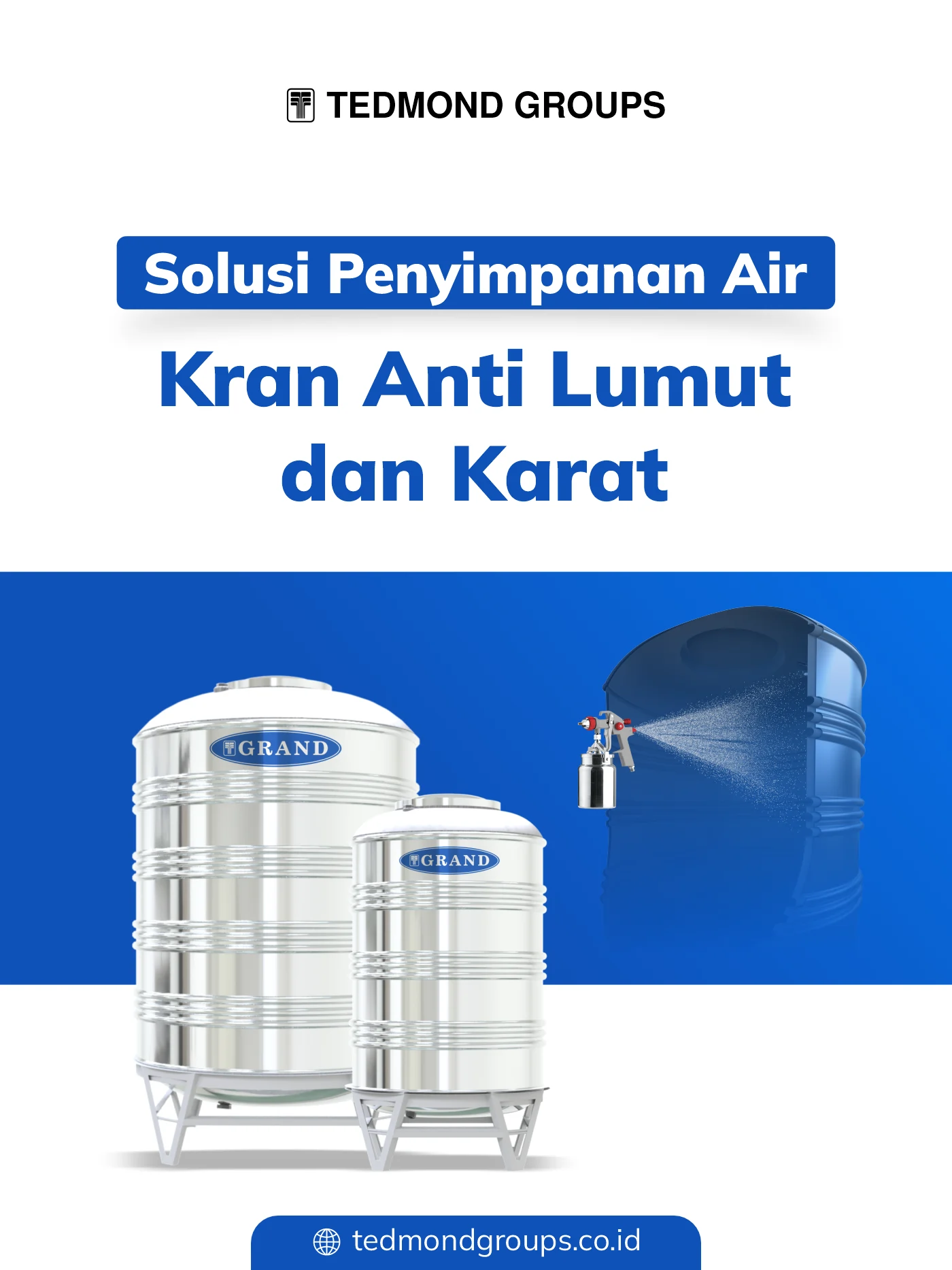 Solusi penyimpanan air kran anti lumut dan karat