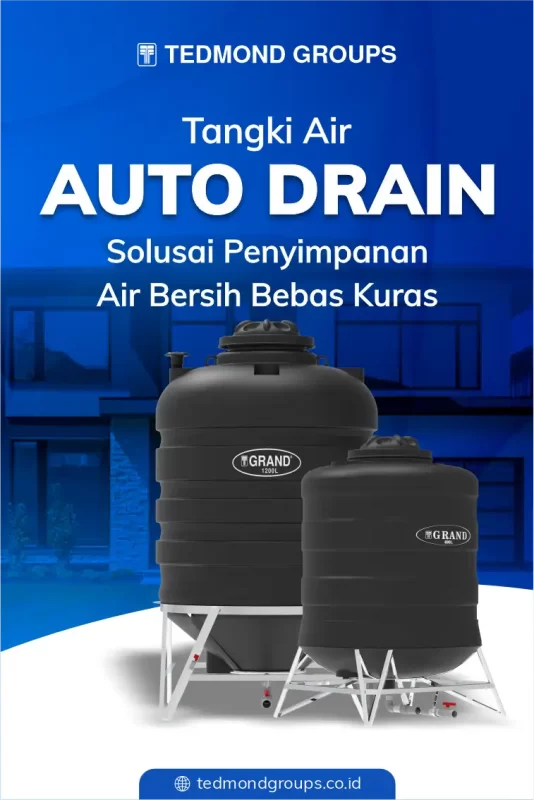 Tangki auto drain solusi penyimpanan air bersih dan bebas kuras