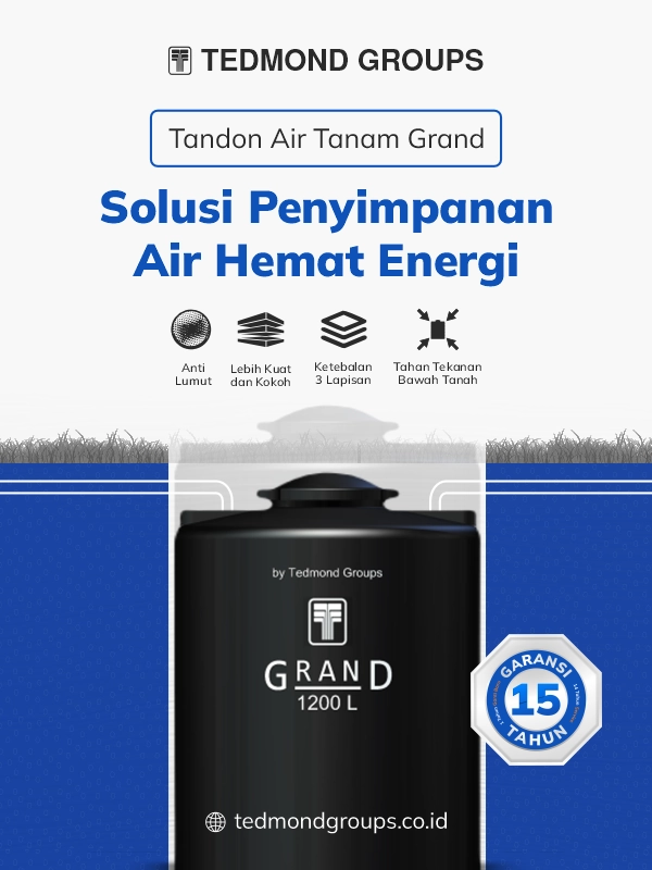 Tandon air tanam grand, solusi penyimpanan air hemat energi