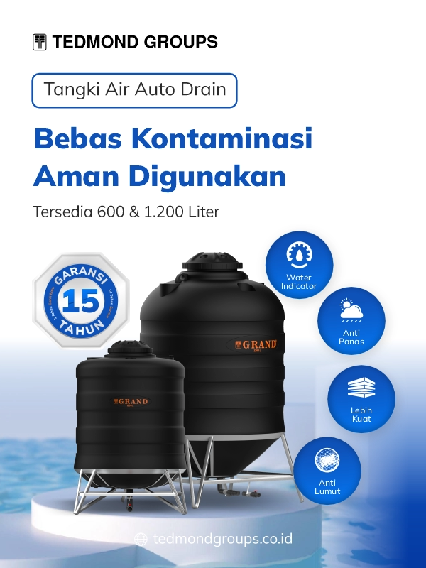 Tangki air auto drain, bebas kontaminasi aman digunakan